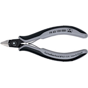 Knipex				
			
			5 Inch Esd Precision Electronics Diagonal Cutters
			
						
				Part No.: 7962125ESD			
			 | 
			
			
				SKU: KNI7962125ESD