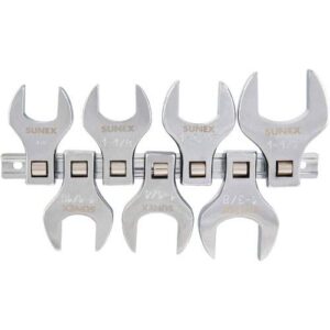 Sunex				
			
			7-Piece Jumbo SAE Crowfoot Wrench Set
			
						
				Part No.: 9720A			
			 | 
			
			
				SKU: SNX9720A